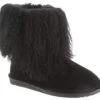 Bearpaw Boo Black Fur Women's Fashion Boot