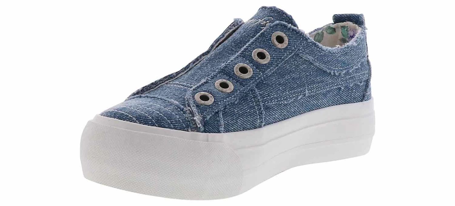 Blowfish Sadie Denim Washed Women’s Platform Sneaker 5 Blowfish Sadie Denim Washed Women’s Platform Sneaker - Image 5