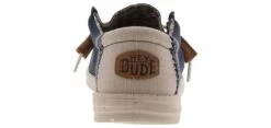Hey Dude Wally Linen Natural Men’s Casual Shoe -Skechers Store heydude 40015 410 wallylinen navy03
