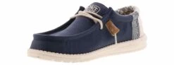 Hey Dude Wally Linen Natural Men’s Casual Shoe -Skechers Store heydude 40015 410 wallylinen navy05