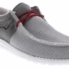 Hey Dude Wally Sox Funk Dark Grey Red Men's Casual Shoe