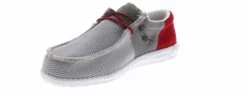 Hey Dude Wally Sox Funk Dark Grey Red Men's Casual Shoe -Skechers Store heydude wallysoxfunk 110353113 darkgrey05