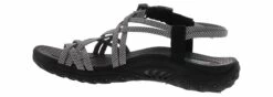 Skechers Reggae Irie Mon Women’s Sandal -Skechers Store skechers 163013 bkw reggaeiriemon black04