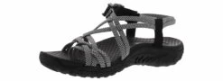 Skechers Reggae Irie Mon Women’s Sandal -Skechers Store skechers 163013 bkw reggaeiriemon black05