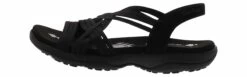 Skechers Reggae Slim Stretch Women’s Comfort Sandal -Skechers Store skechers 163023 blk reggaeslimstretch black04
